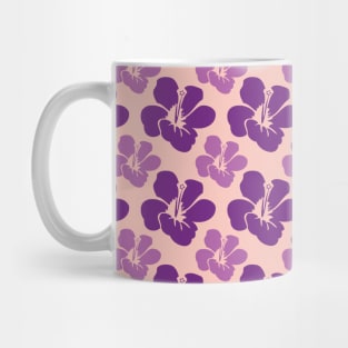 Botanic Floral Pattern Purple Pastel Mug